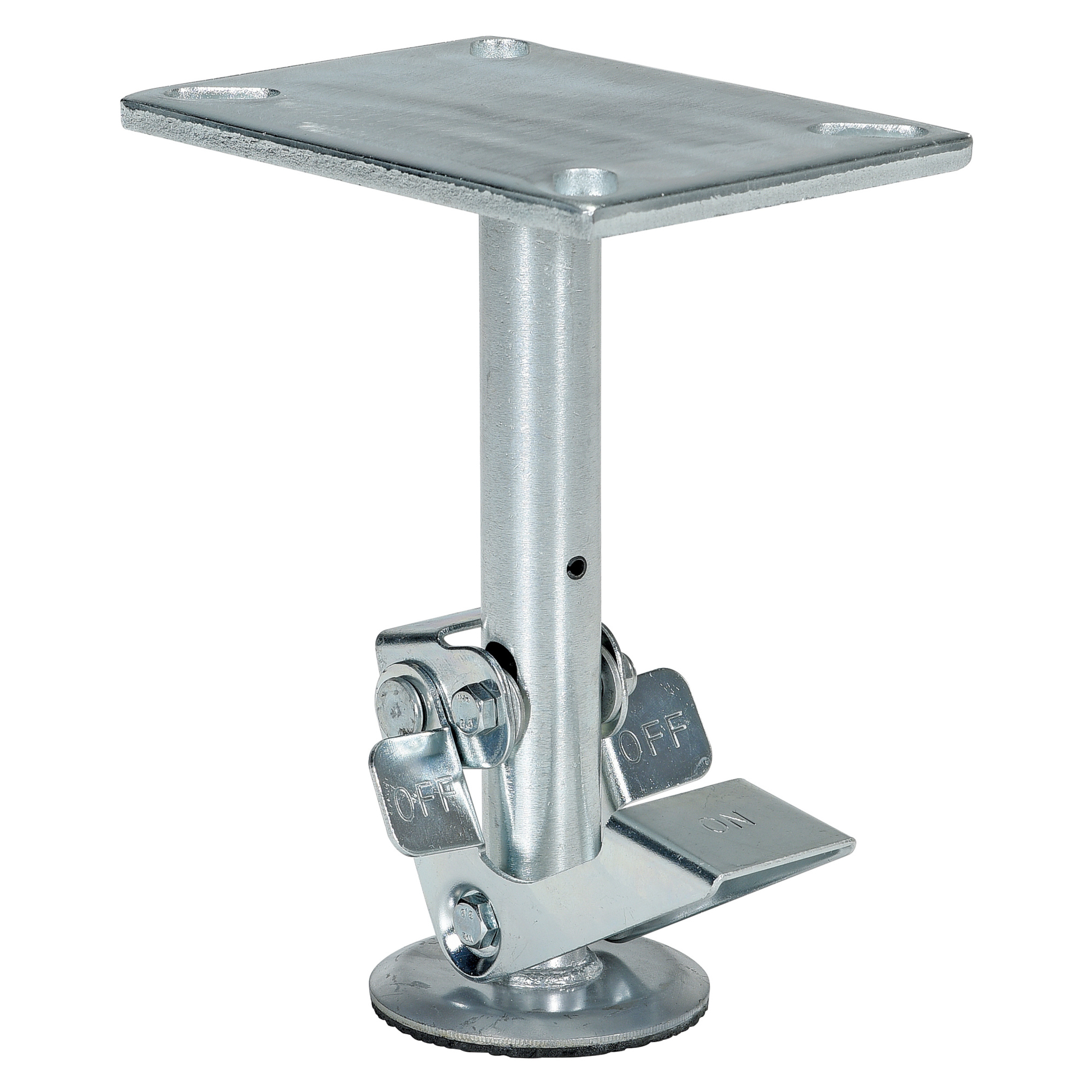 Vestil Steel Floor Lock - 9.625in. Retracted Height, 10.63in. Extended Height, Silver, Model# FL-LK-8EH